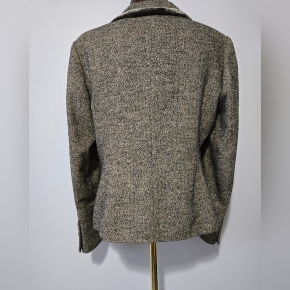 LUISA CERANO Wool Blazer With Velvet Lined Collar And Silk Lining. Size 10 - Picture 8 of 16